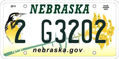 NE license plate 2G3202
