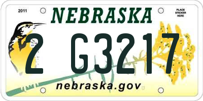 NE license plate 2G3217