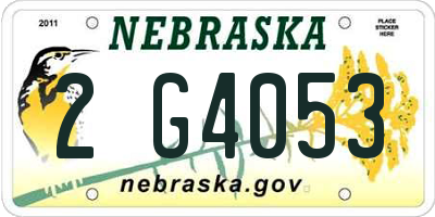 NE license plate 2G4053