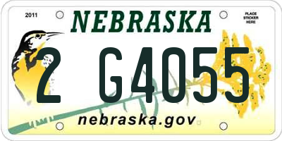 NE license plate 2G4055