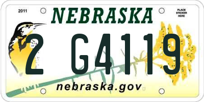 NE license plate 2G4119