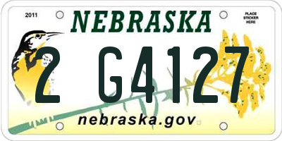 NE license plate 2G4127