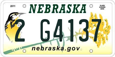 NE license plate 2G4137