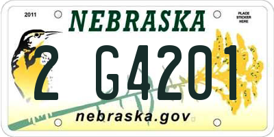 NE license plate 2G4201