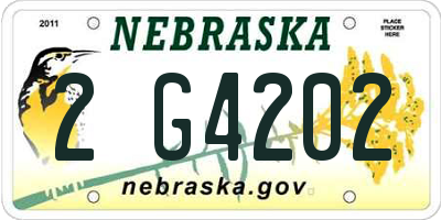 NE license plate 2G4202