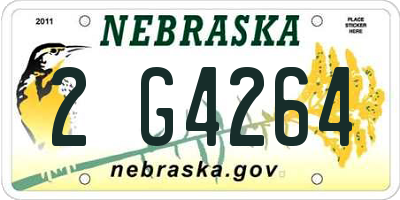 NE license plate 2G4264