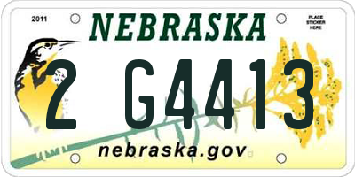 NE license plate 2G4413