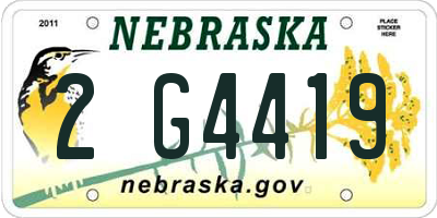 NE license plate 2G4419