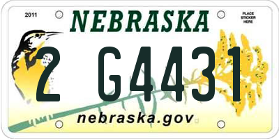 NE license plate 2G4431