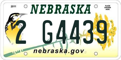 NE license plate 2G4439
