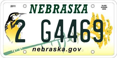 NE license plate 2G4469