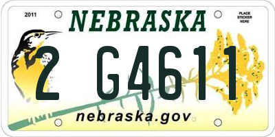 NE license plate 2G4611