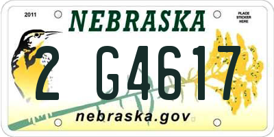 NE license plate 2G4617