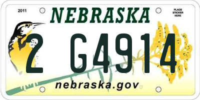 NE license plate 2G4914