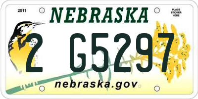 NE license plate 2G5297