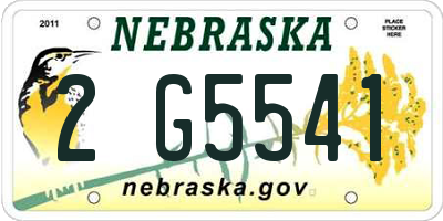 NE license plate 2G5541