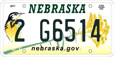 NE license plate 2G6514