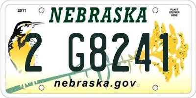 NE license plate 2G8241