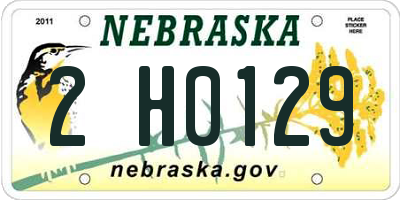 NE license plate 2H0129