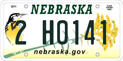 NE license plate 2H0141