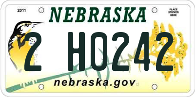 NE license plate 2H0242