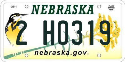 NE license plate 2H0319
