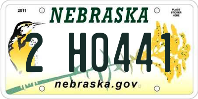 NE license plate 2H0441