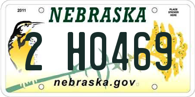 NE license plate 2H0469