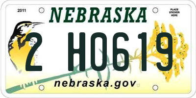 NE license plate 2H0619