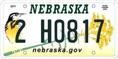 NE license plate 2H0817