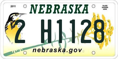 NE license plate 2H1128