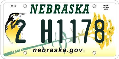 NE license plate 2H1178