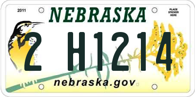 NE license plate 2H1214