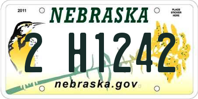 NE license plate 2H1242