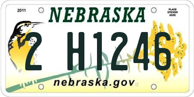NE license plate 2H1246