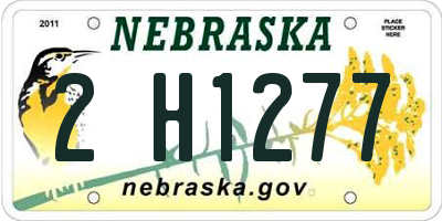 NE license plate 2H1277
