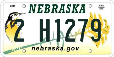 NE license plate 2H1279