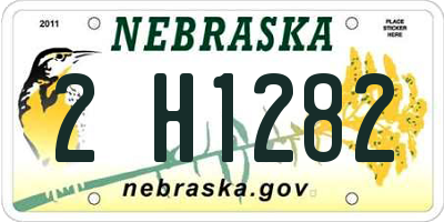 NE license plate 2H1282