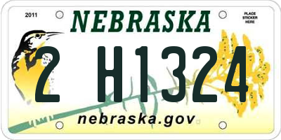 NE license plate 2H1324