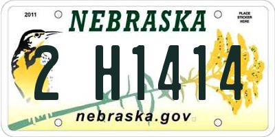 NE license plate 2H1414
