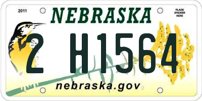NE license plate 2H1564