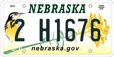 NE license plate 2H1676
