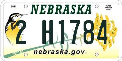 NE license plate 2H1784