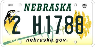 NE license plate 2H1788