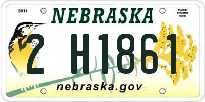NE license plate 2H1861