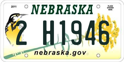 NE license plate 2H1946