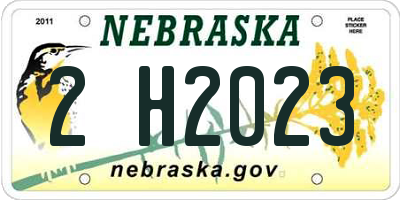 NE license plate 2H2023