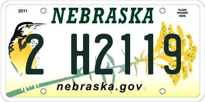 NE license plate 2H2119