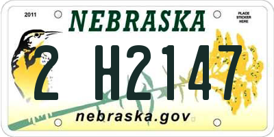 NE license plate 2H2147
