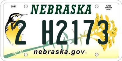 NE license plate 2H2173